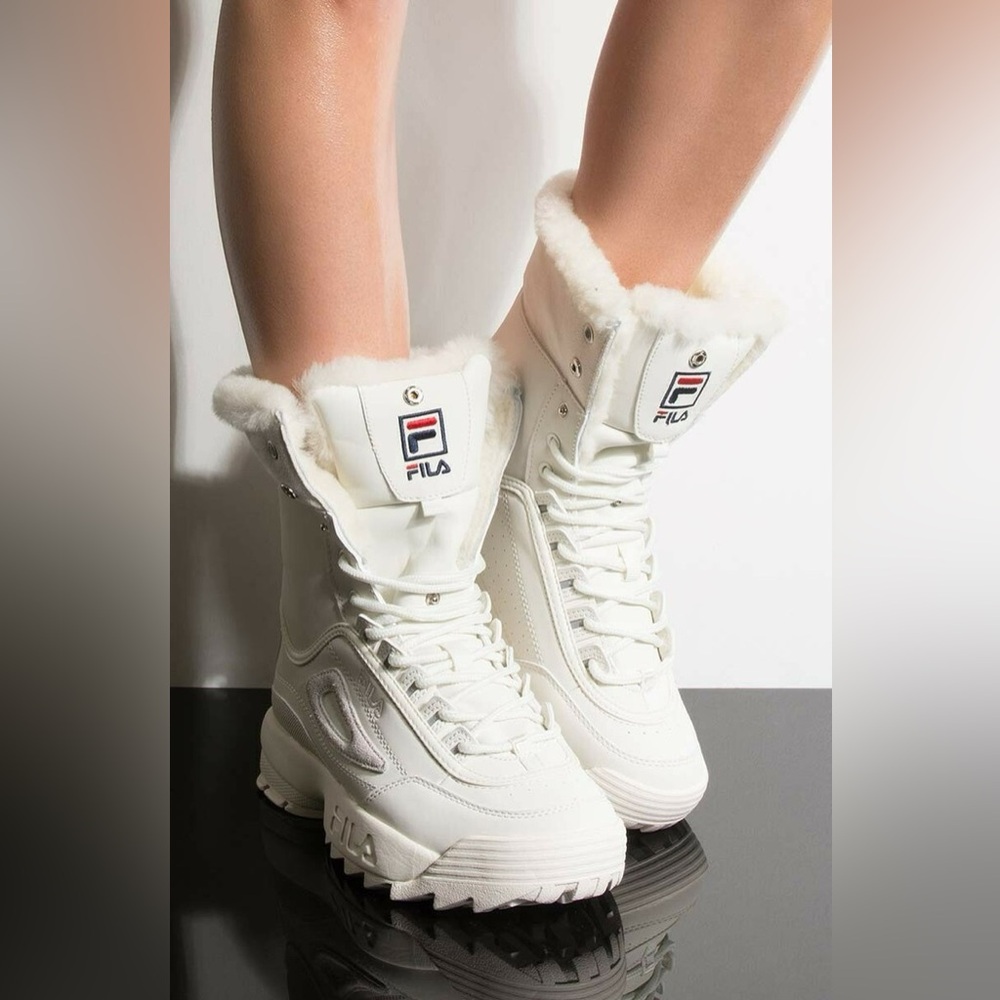 FILA Disruptor Shearling Women's Off white Boots